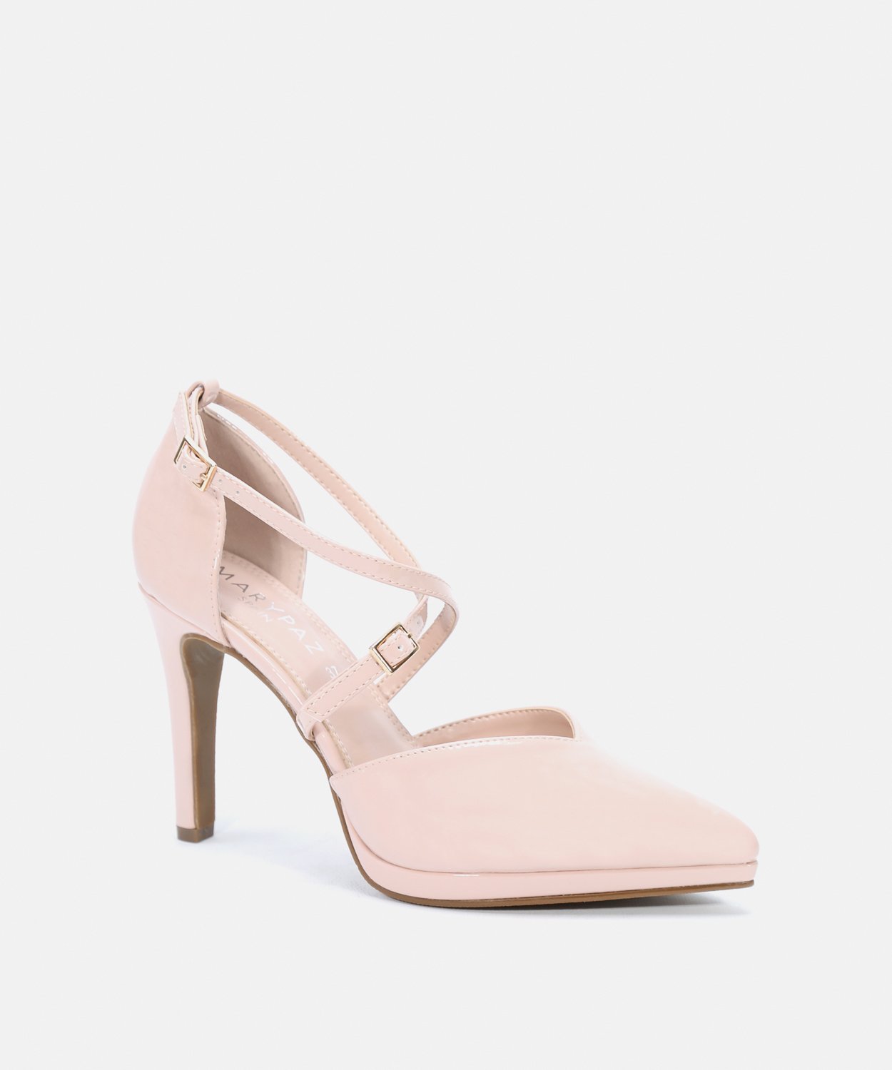 Zapatos tac&oacute;n tiras cruzadas